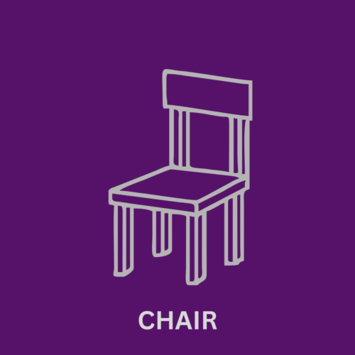 Graphic representing a chair rental option available to vendors at the Perry Hall Craft Fair.