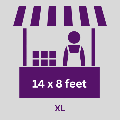 Diagram icon representing an extra-large booth space at the Perry Hall Craft Fair.