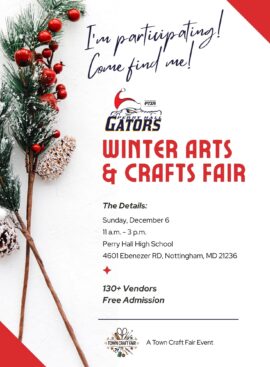 Image showing flyer promoting Perry Hall High School's Winter Arts & Crafts Fair.