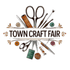 Town Craft Fair logo featuring a circular design with craft-themed icons and the words “Town Craft Fair” in the center.